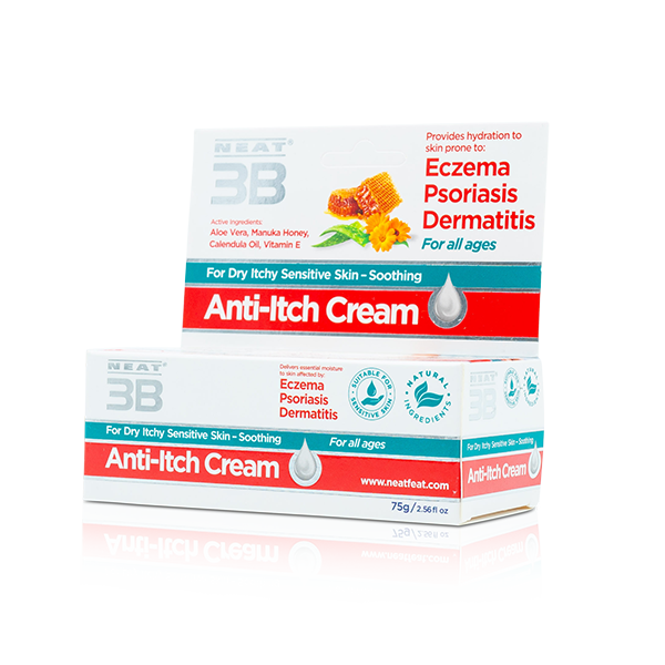 Neat 3B Anti-Itch Cream for Eczema, Psoriasis and Dermatitis all ages